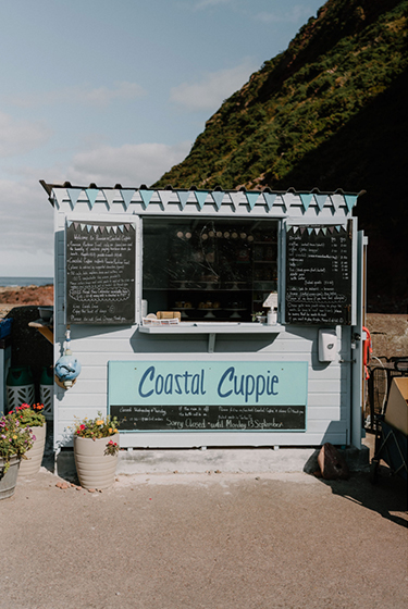 Enjoy a drink or bite to eat at Coastal Cuppie.