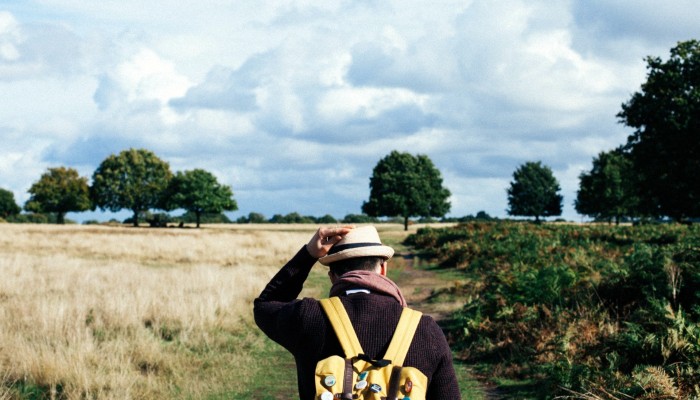 Man walking in the countryside